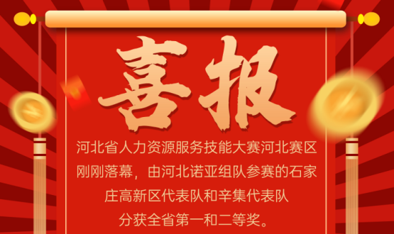 喜報(bào)！河北省人力資源服務(wù)大賽，諾亞兩支代表隊(duì)獲一、二等獎(jiǎng)！